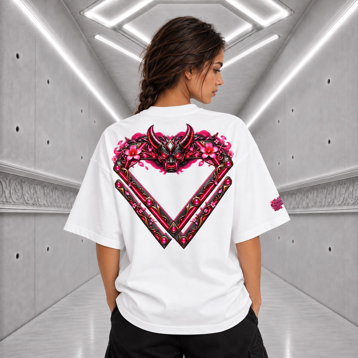 鬼女紅葉 - Kijo Momiji Tee — white back